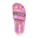 MOSCHINO LOGO EMBOSSED SLIDE ORANGE