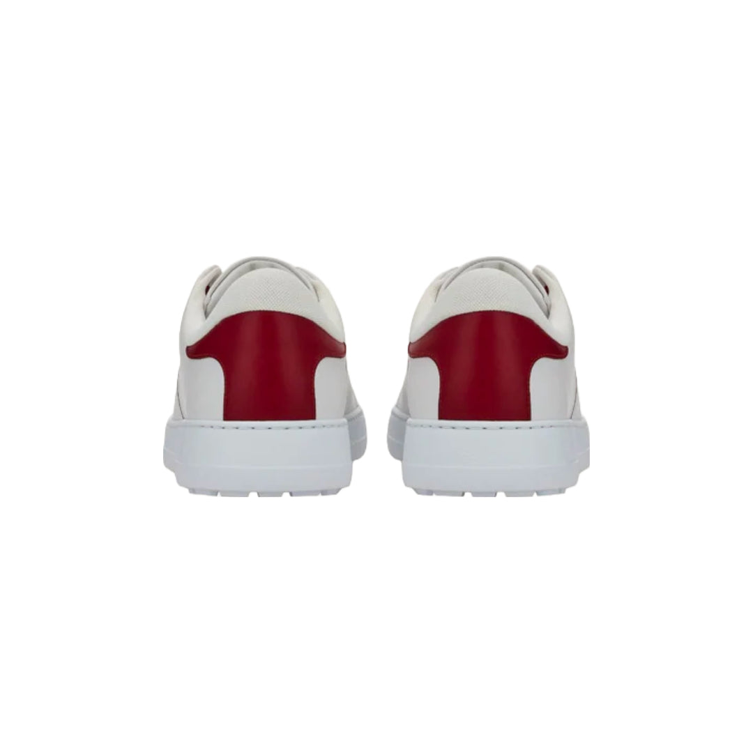 SALVATORE FERRAGAMO GANCINI SNEAKER WHITE/ROUGE