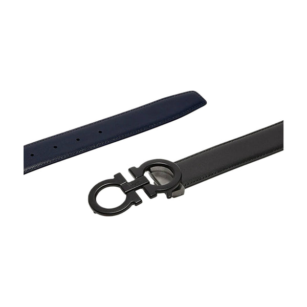 130cm / 51 Claus Oblique M Reversible Belt 1.5 in Visetos Black