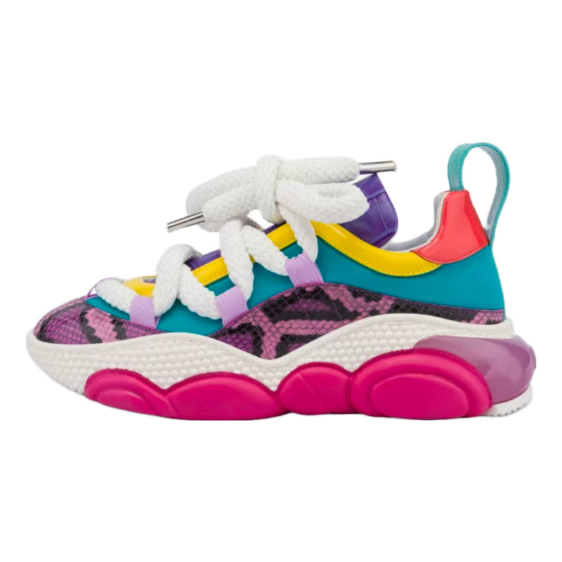 MOSCHINO BUBBLE TEDDY SHOES WITH MAXI-LACES MULTICOLOR
