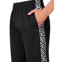 VERSACE GRECA SIGNATURE ACCENT GYM SWEATPANTS BIANCO/NERO