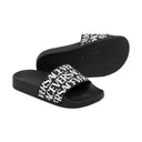 KIDS VERSACE LOGO PRINT SLIDES BLACK/WHITE