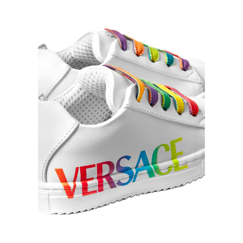 VERSACE VERSACE LOGO BABY TRAINERS WHITE/MULTICOLOR