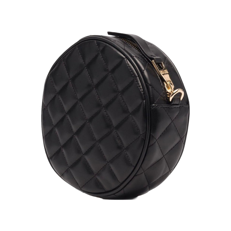 VERSACE JEANS COUTUR ROUNDED CROSSBODY BAG BLACK/GOLD