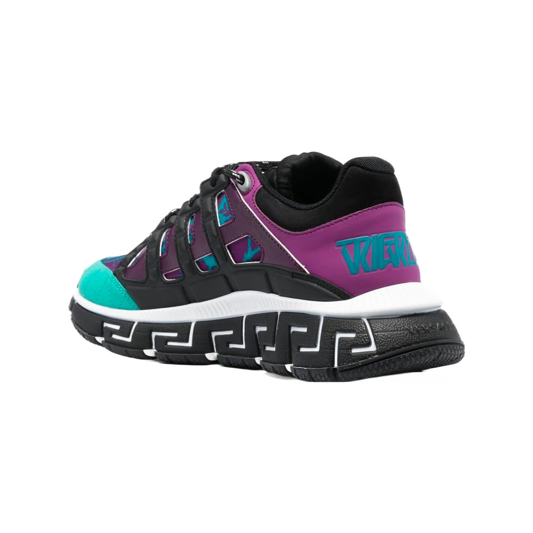 VERSACE TRIGRECA SNEAKER TEAL/NERO/PLUM