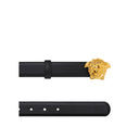 VERSACE LA MEDUSA LEATHER BELT BLACK/GOLD