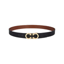 SALVATORE FERRAGAMO REVERSIBLE AND ADJUSTABLE GANCINI BELT NERO/BROWN