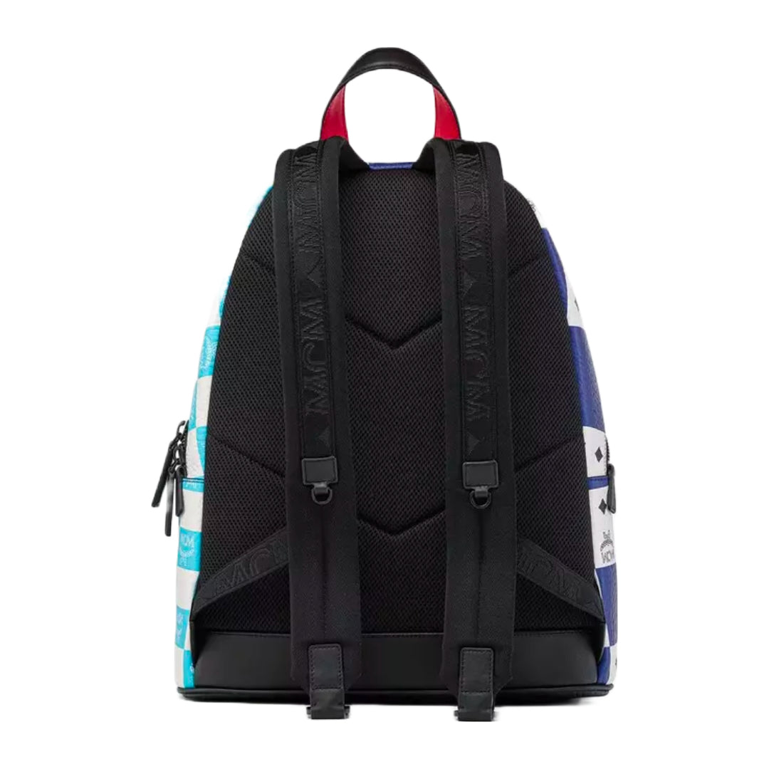 MCM MEDIUM STARK BACKPACKINCHECKERBOARD VISETOS MULTICOLOR