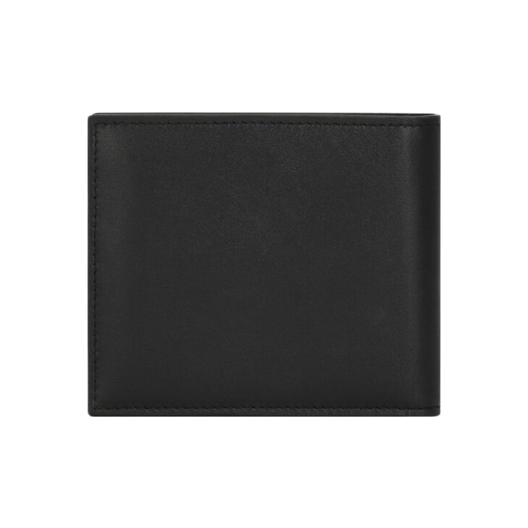 DOLCE & GABBANA BIFOLD WALLET WITH RAISED LOGO BLACK