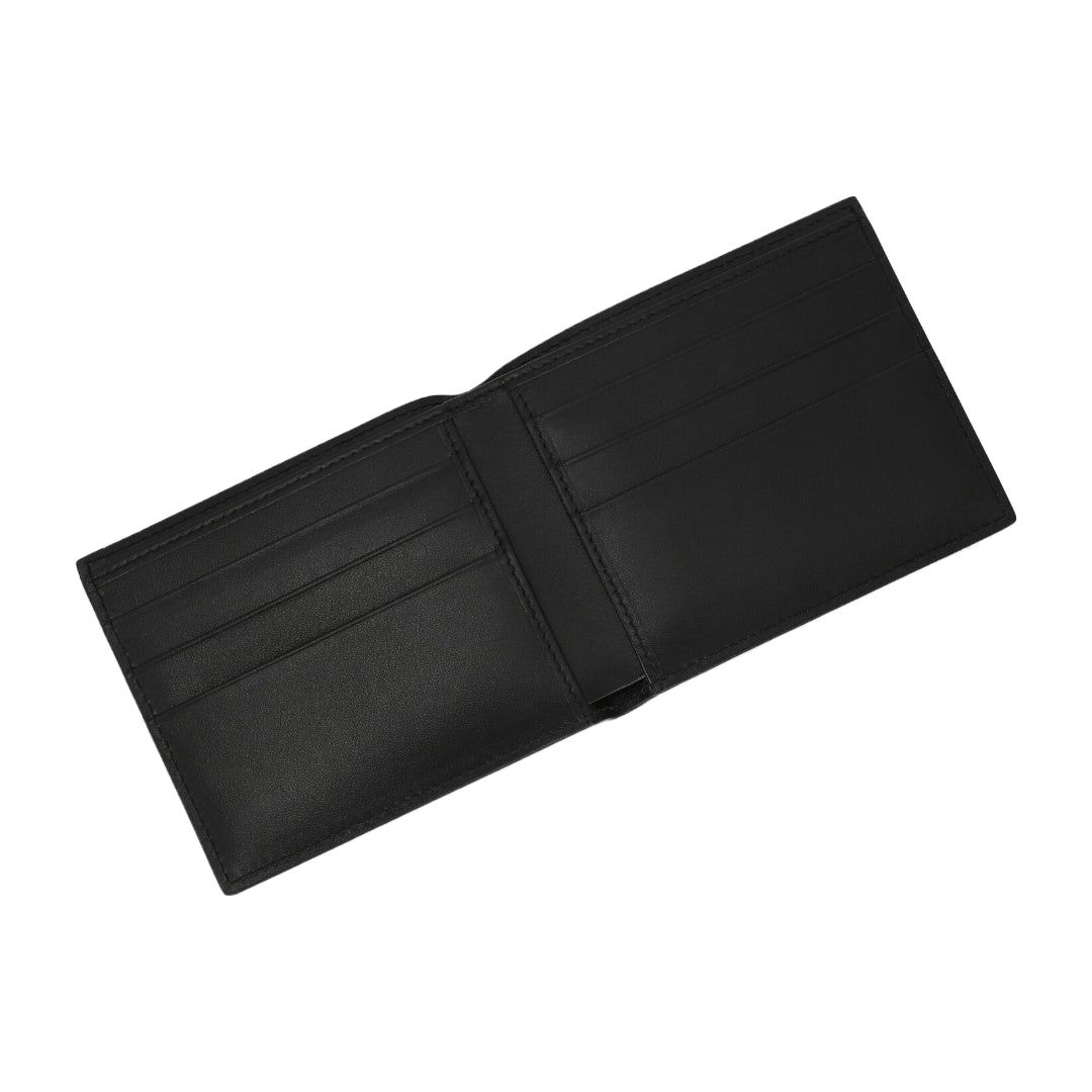 DOLCE & GABBANA BIFOLD WALLET WITH RAISED LOGO BLACK