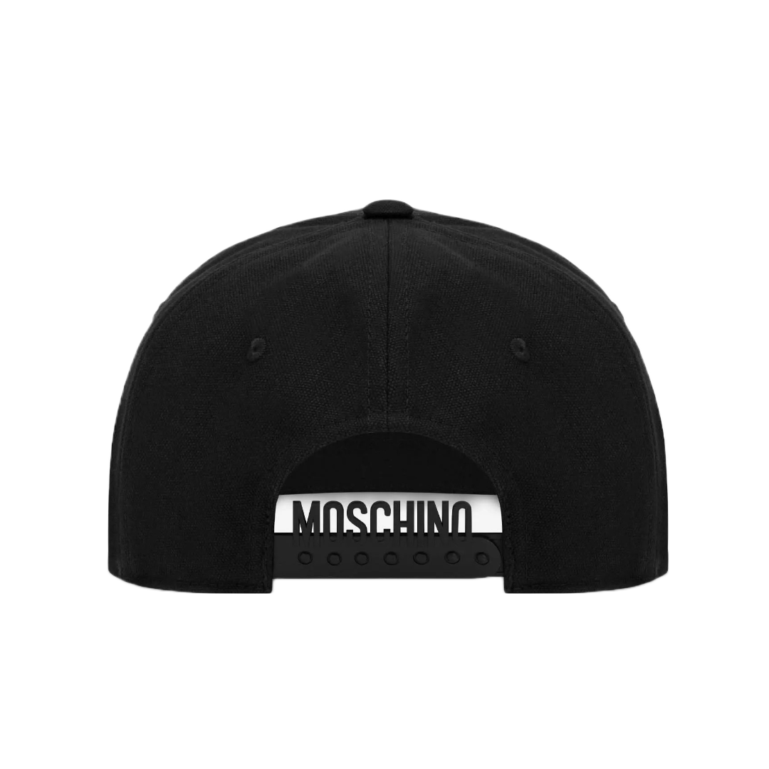 MOSCHINO METALLIC LOGO CAP WITH VISOR