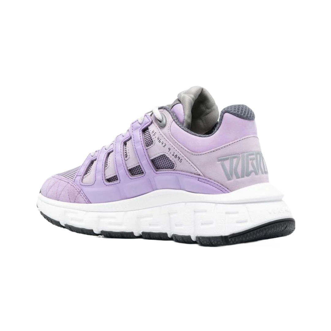 VERSACE WOMENS TRIGRECA SNEAKERS BABY VIOLET