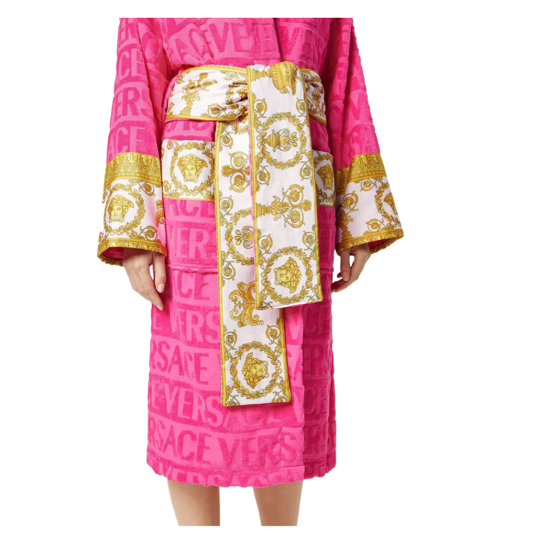 BAROQUE BATHROBE FUSCHIA