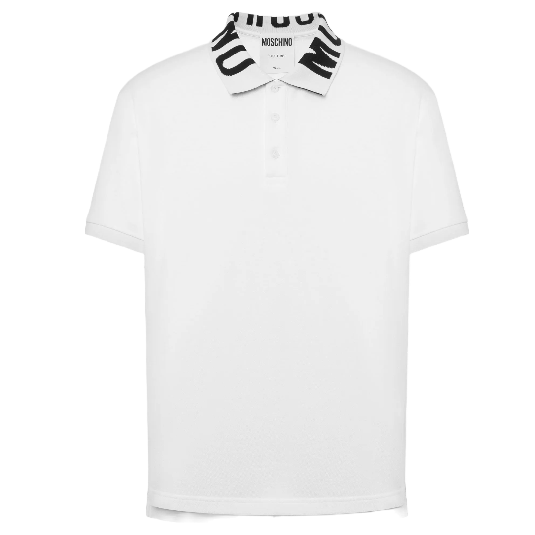 MOSCHINO PIQUE POLO SHIRT WITH LOGO