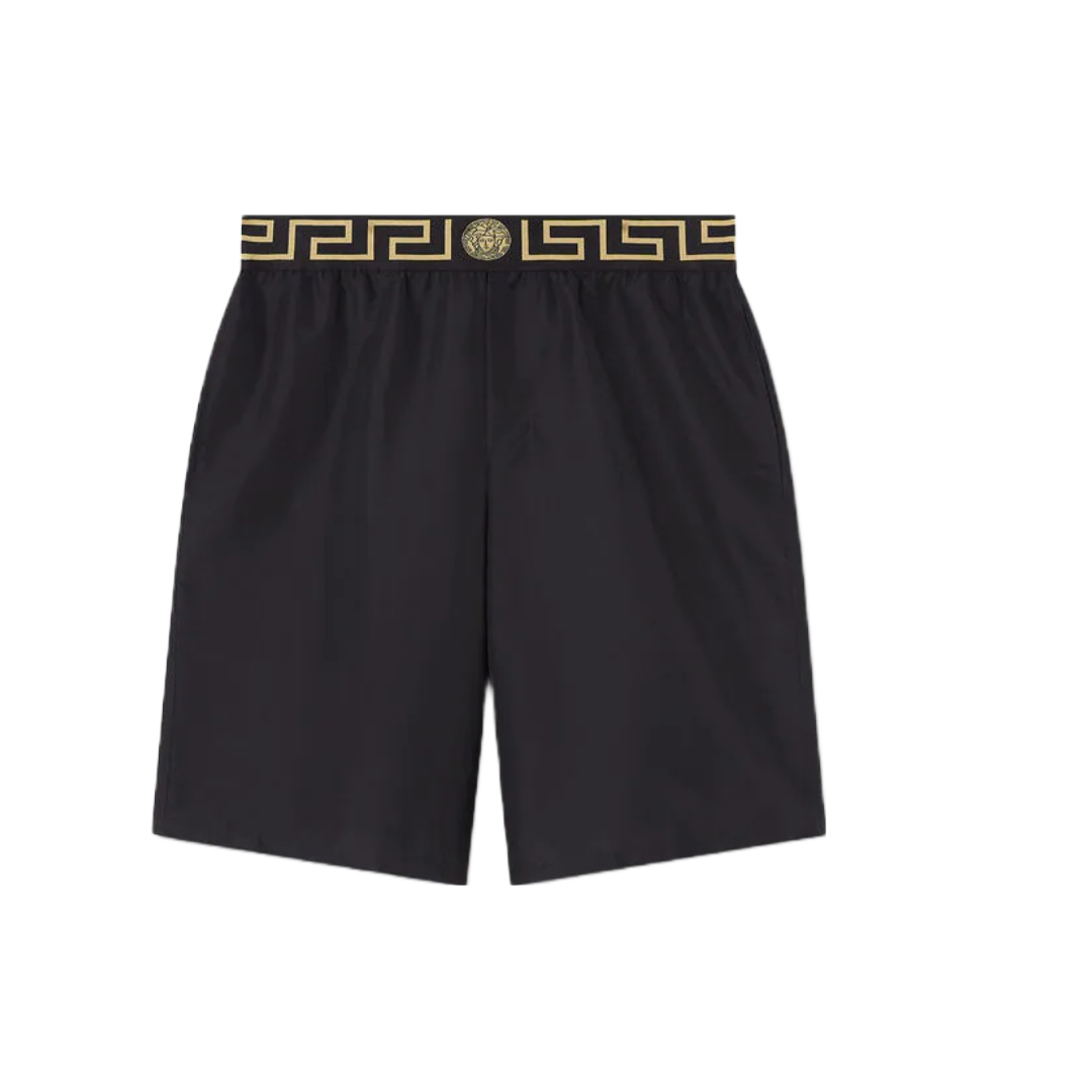 VERSACE GRECA BORDER MID BOARDSHORTS BLACK/GOLD