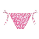 VERSACE VERSACE ALLOVER BIKINI BOTTOMS PINK/WHITE