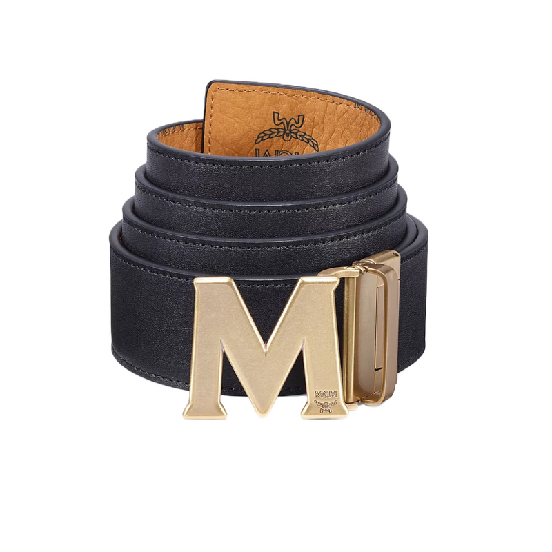  MCM Claus Reversible Belt Black One Size : Clothing, Shoes &  Jewelry