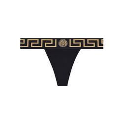 Versace Underwear Black Medusa Thong