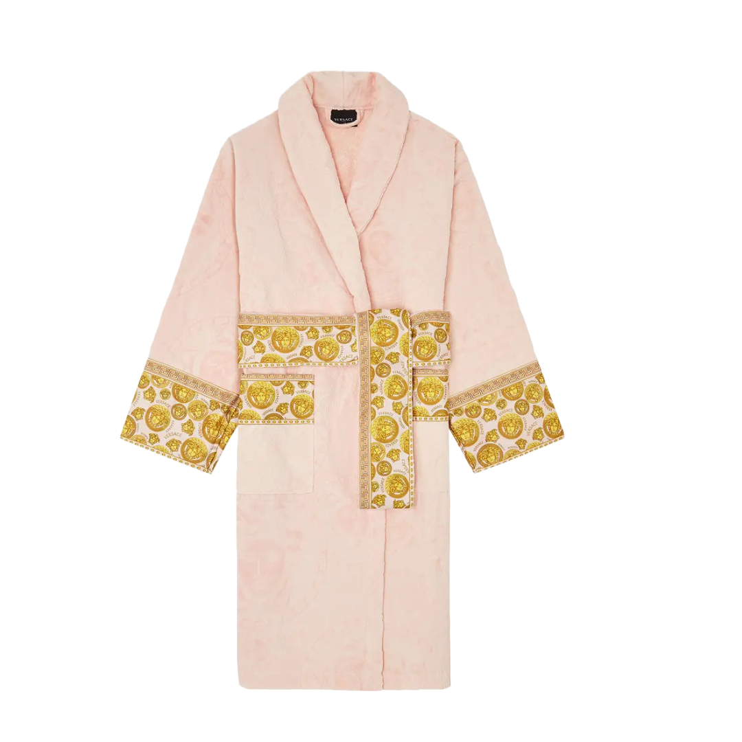 VERSACE MEDUSA AMPLIFIED BATHROBE PINK/GOLD