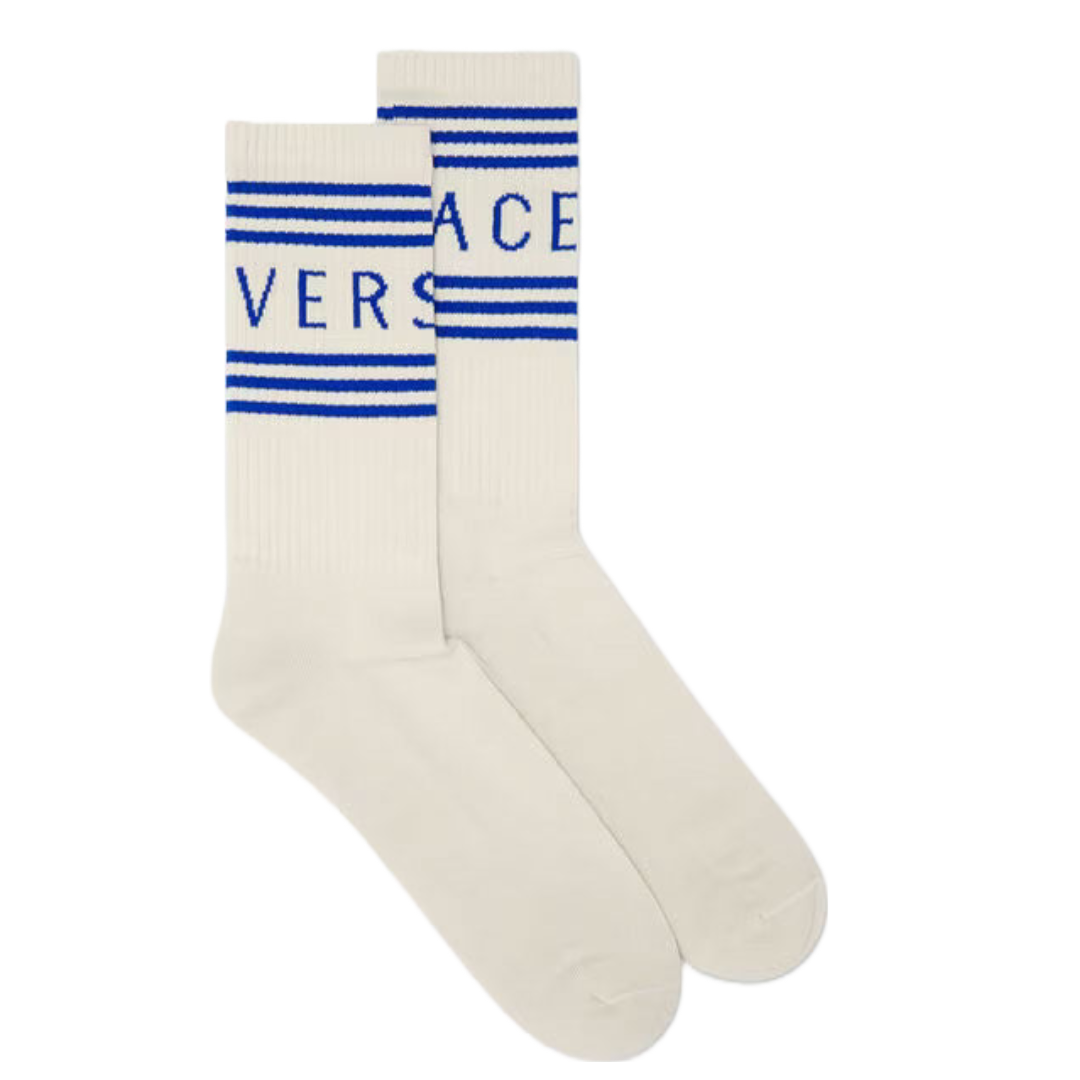 VERSACE MENS 90'S VINTAGE LOGO SOCKS