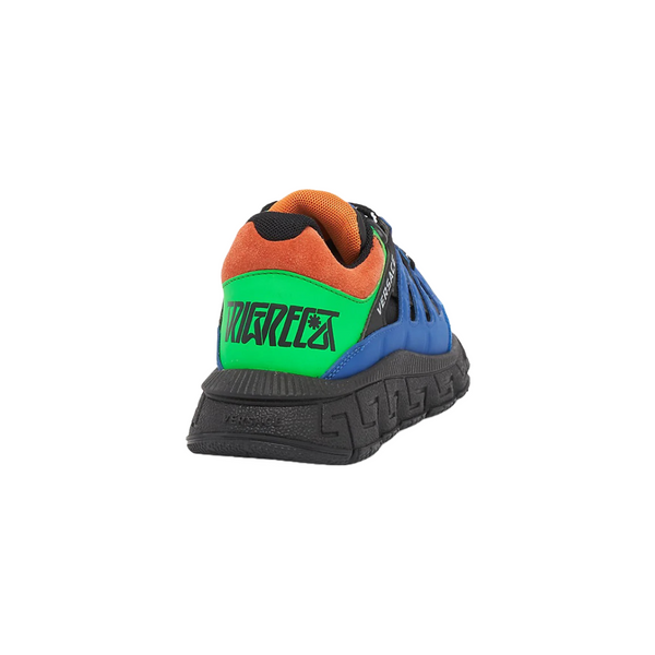 VERSACE TRIGRECA BIG KIDS SNEAKERS BLUE/APPLE/ORANGE