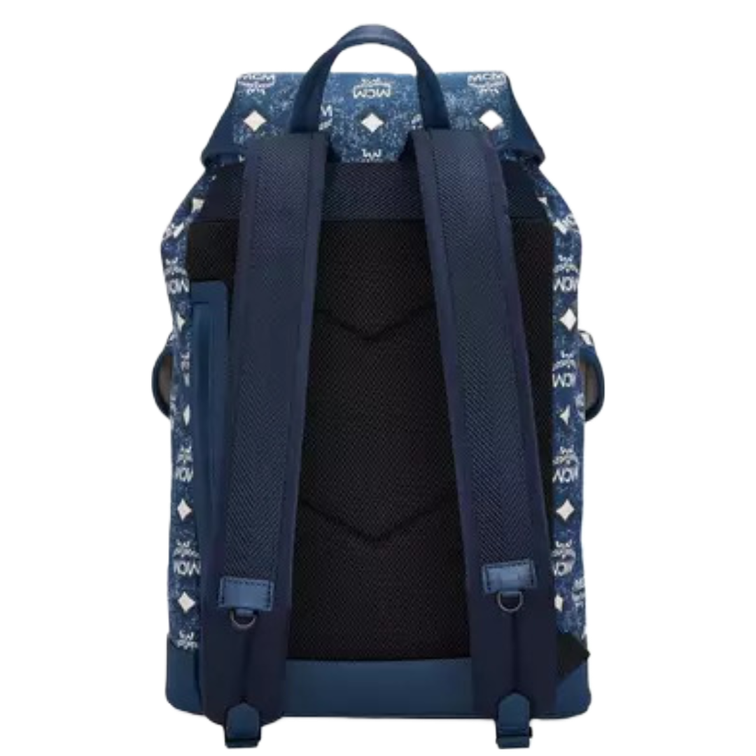 MCM BRANDENBURG BACKPACK IN VINTAGE DENIM JACQUARD