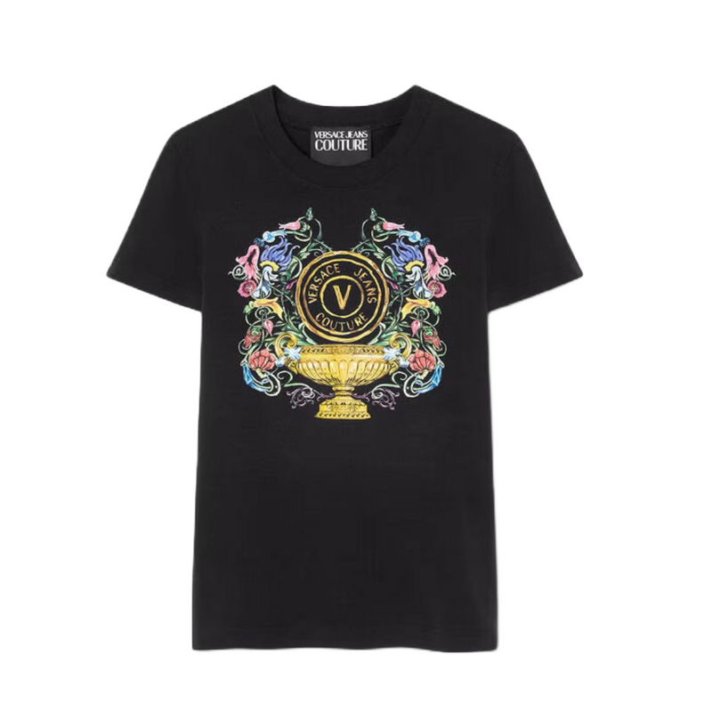 Versace Jeans Couture T-shirt with V-Emblem Garden print