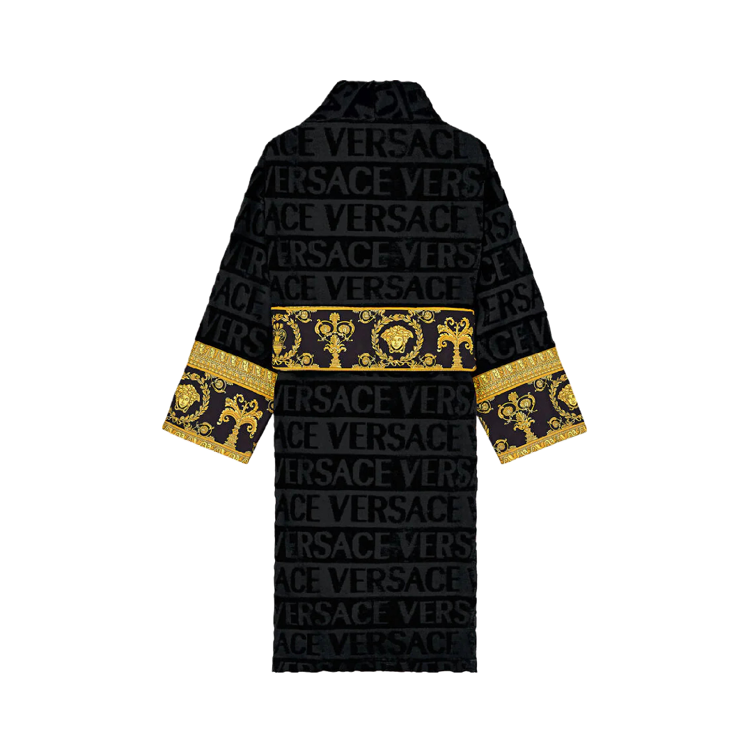 BAROQUE BATHROBE BLACK