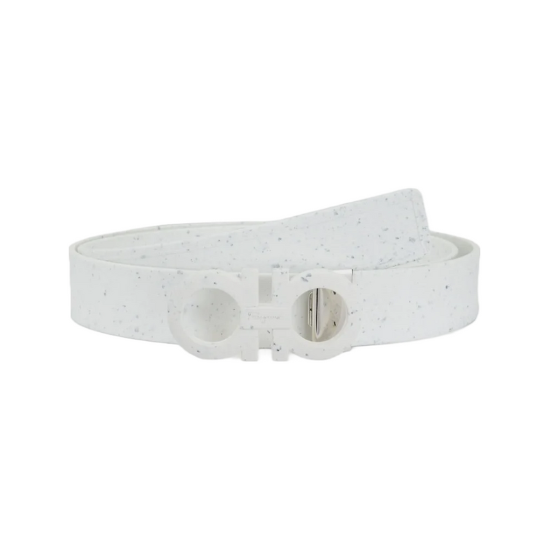 Ferragamo belt all white best sale