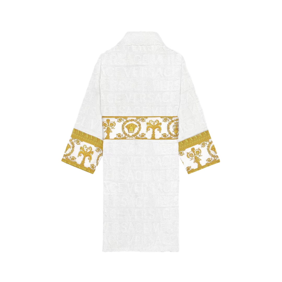 BAROQUE BATHROBE WHITE/GOLD