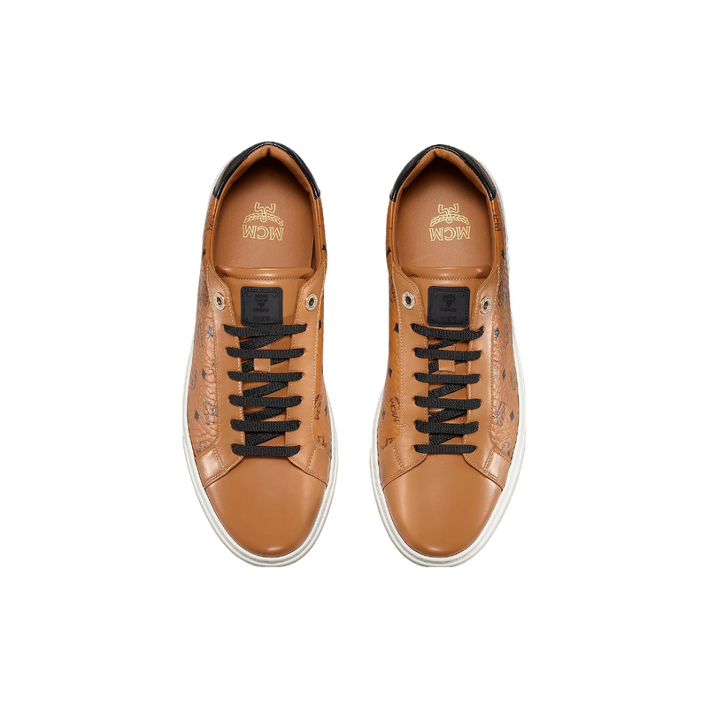 Mcm cognac sneakers clearance
