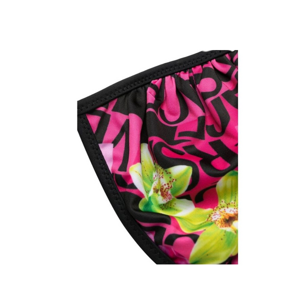 VERASACE REVERSIBLE LOGO ORCHID BIKINI TOP BLACK/PINK