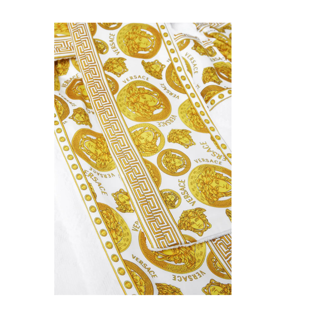 VERSACE MEDUSA AMPLIFIED BATHROBE WHITE/GOLD