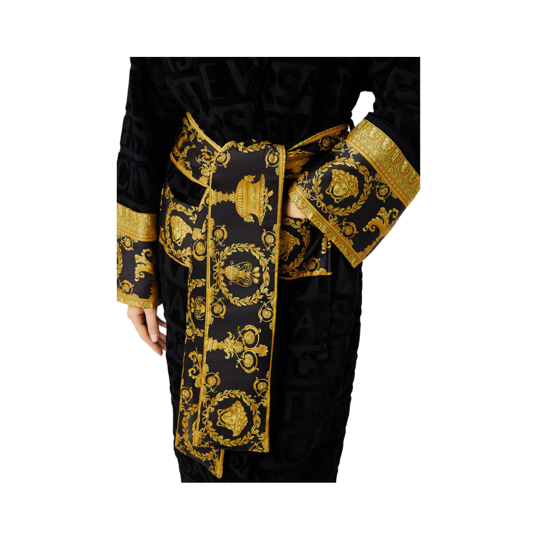 BAROQUE BATHROBE BLACK