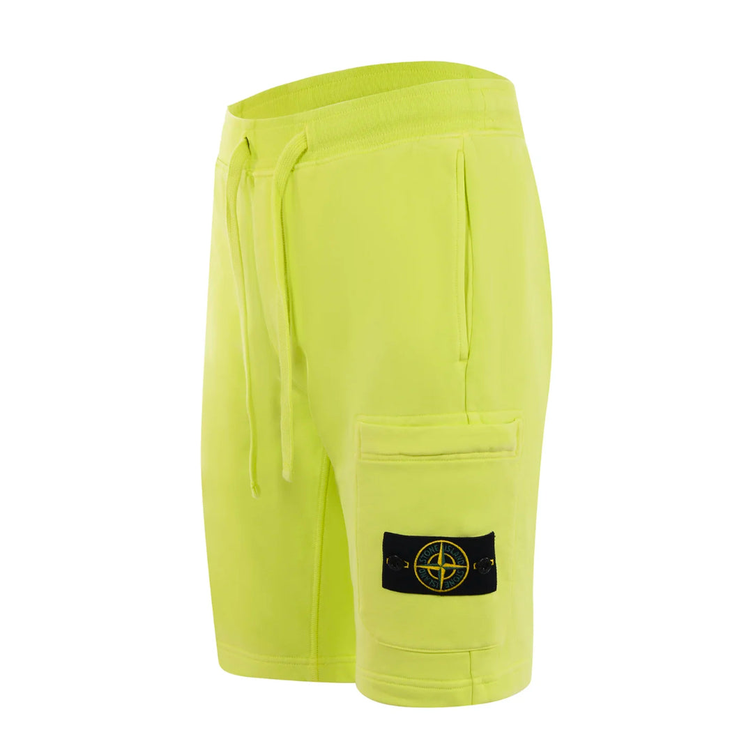 STONE ISLAND LOGO PATCH SHORT LEMON