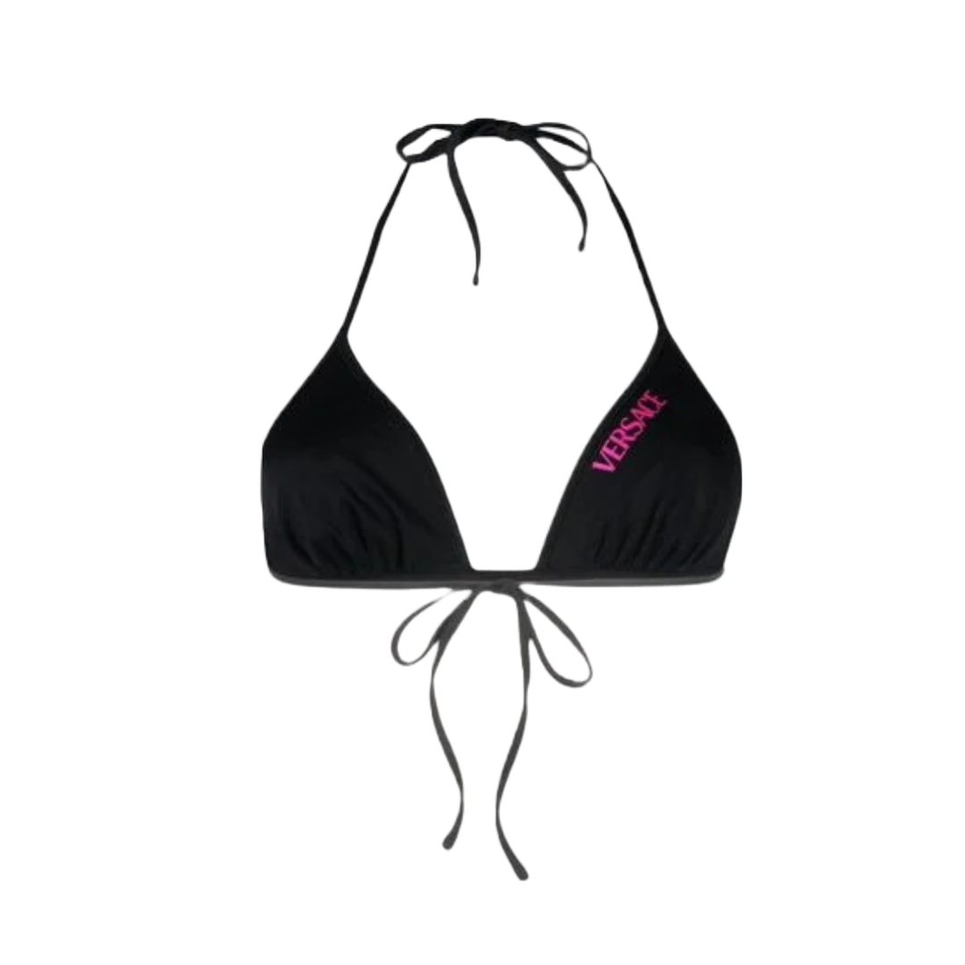 VERASACE REVERSIBLE LOGO ORCHID BIKINI TOP BLACK/PINK