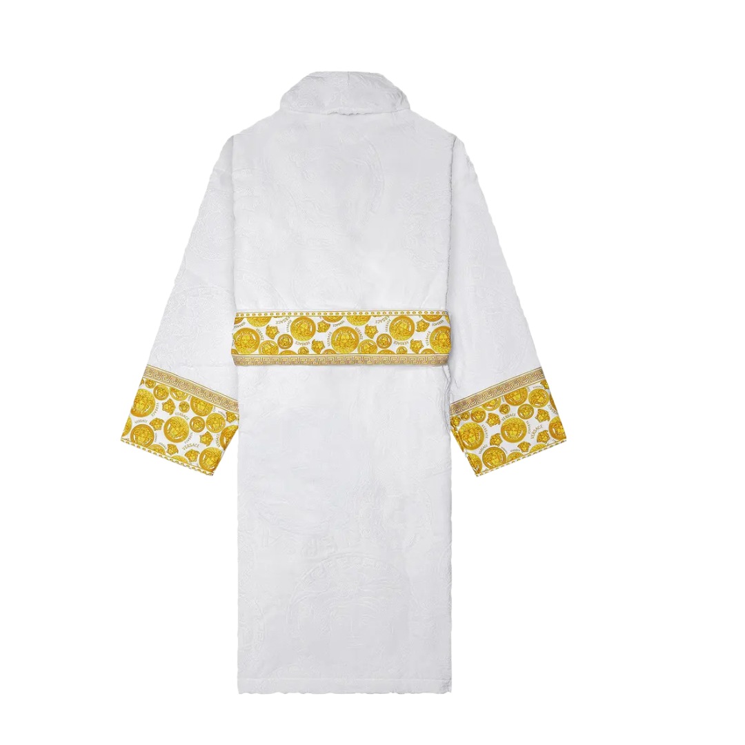 VERSACE MEDUSA AMPLIFIED BATHROBE WHITE/GOLD