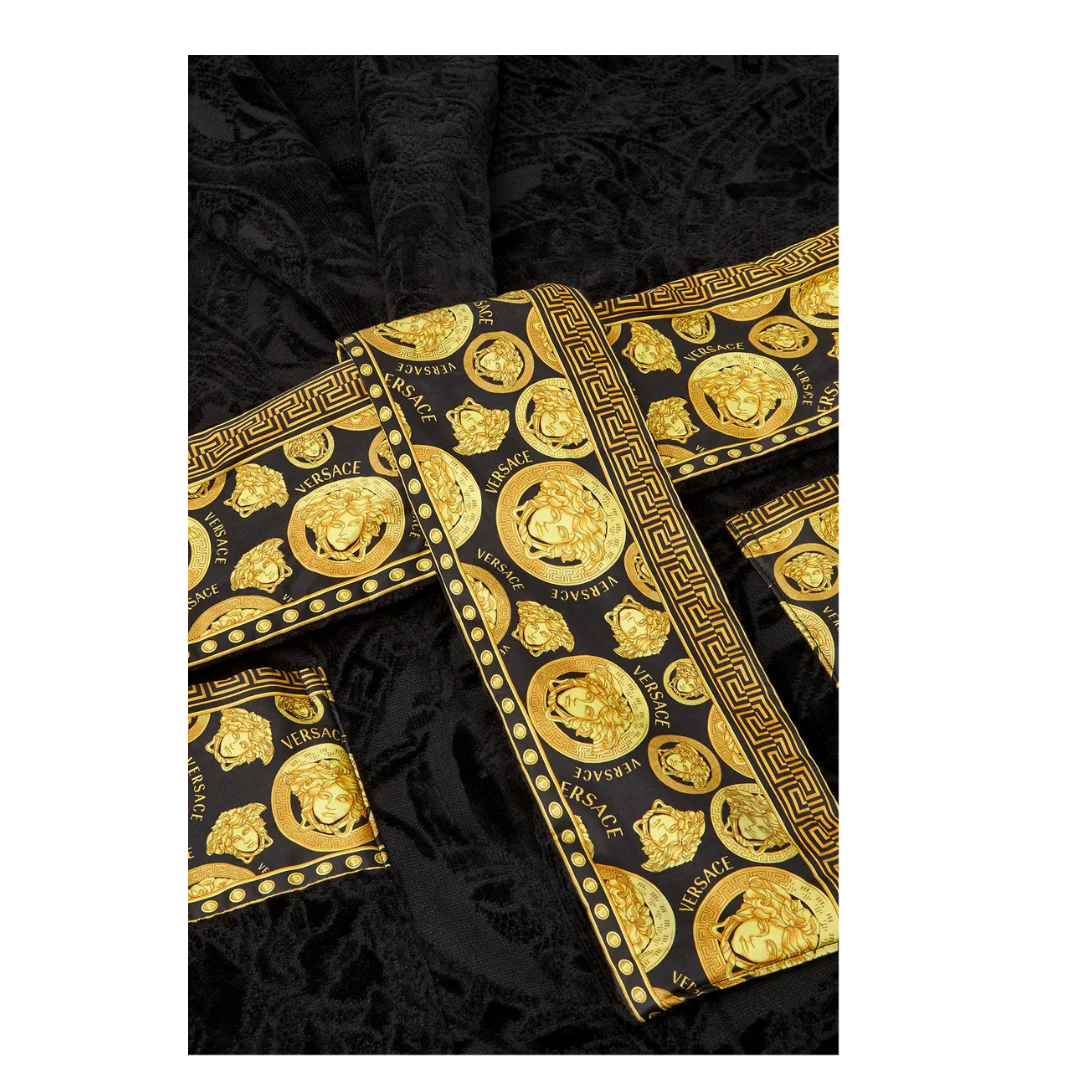 VERSACE MEDUSA AMPLIFIED BATHROBE BLACK/GOLD