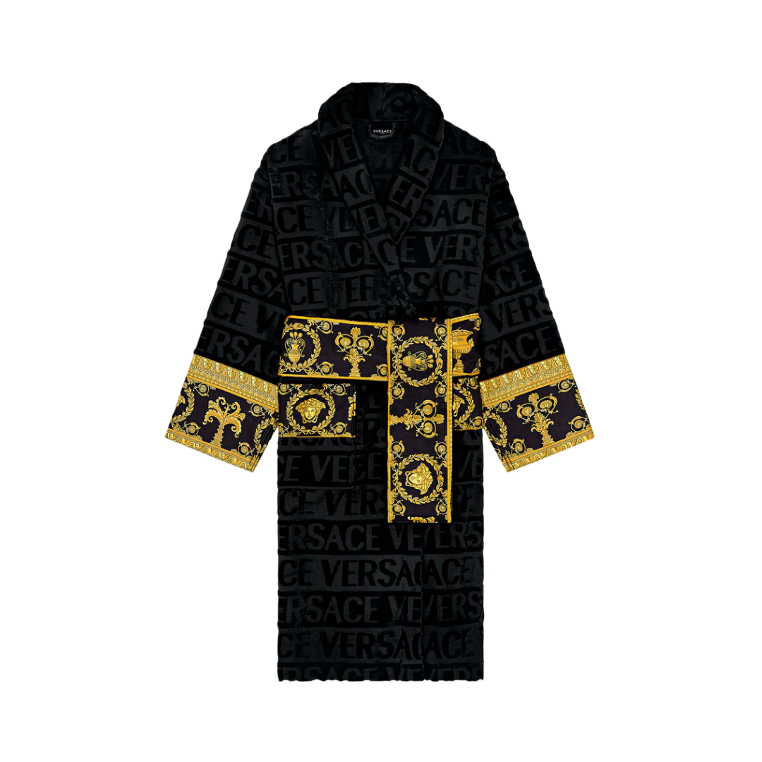 BAROQUE BATHROBE BLACK