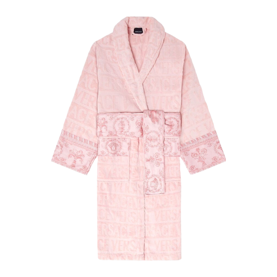 BAROQUE BATHROBE PINK/PINK