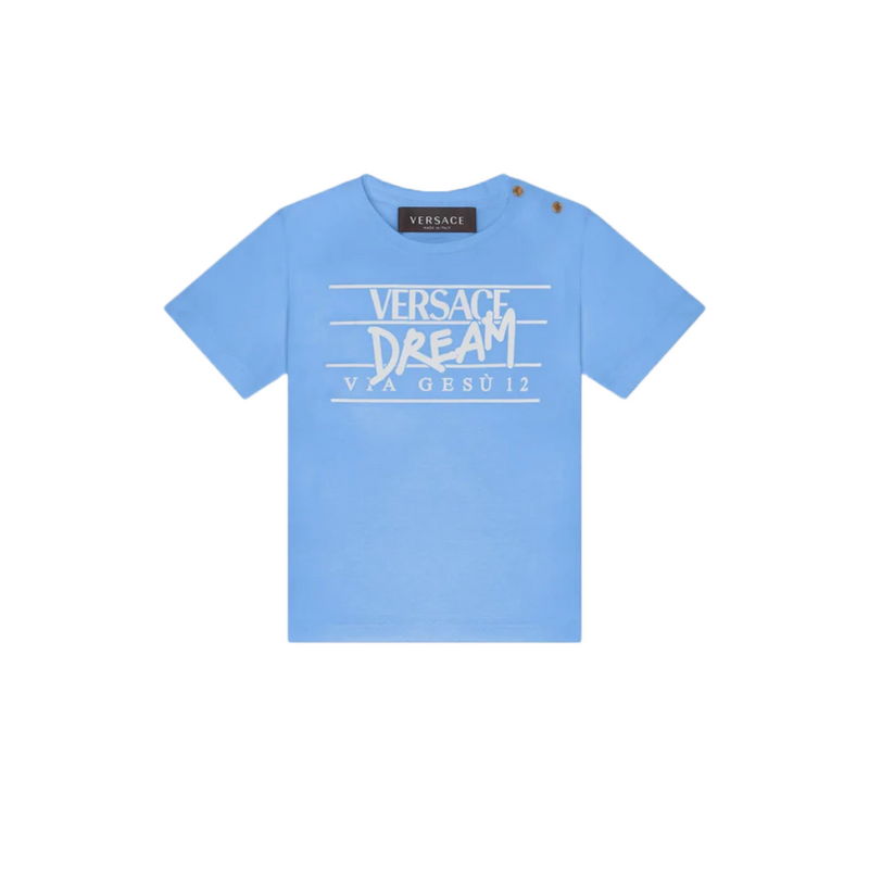 VERSACE DREAM LOGO T-SHIRT BLUE