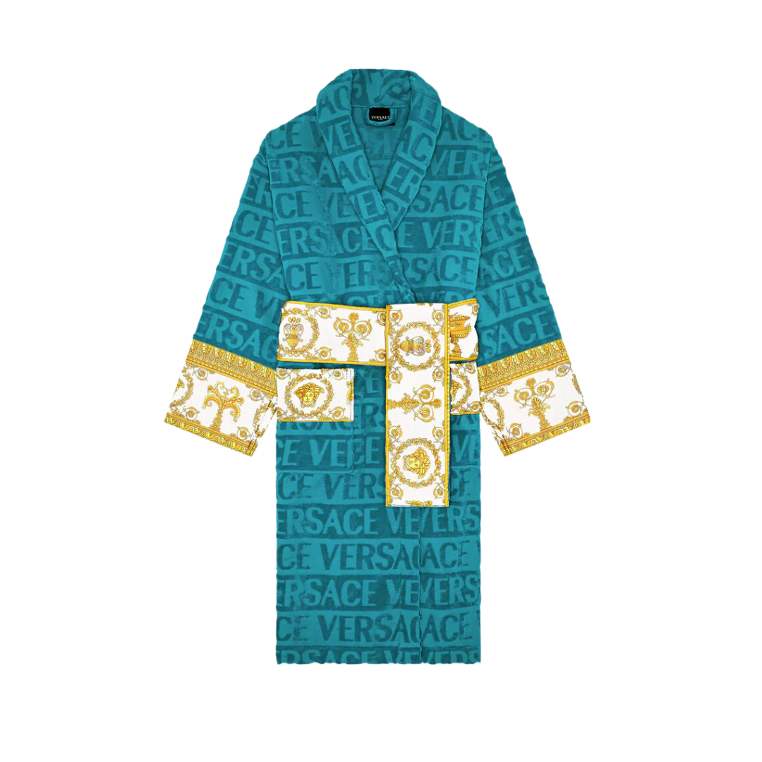 BAROQUE BATHROBE CAPRI BLUE