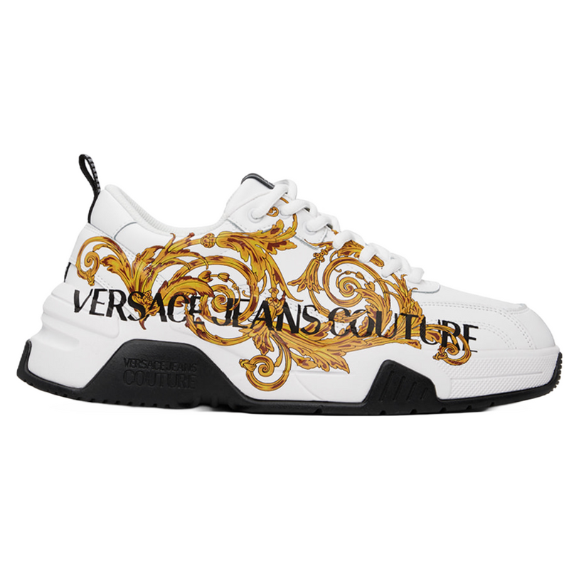 ○VERSACE JEANS Couture○STARGAZE SNEAKERS ロゴ レザー - 靴・シューズ
