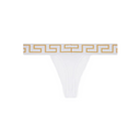 VERSACE GRECA BORDER THONG WHITE/GOLD