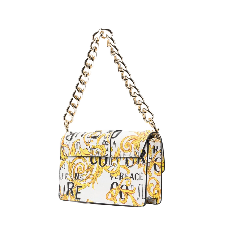 VERSACE JEANS COUTURE BAROQUE BUCKLE ALL OVER PRINT CROSSBODY