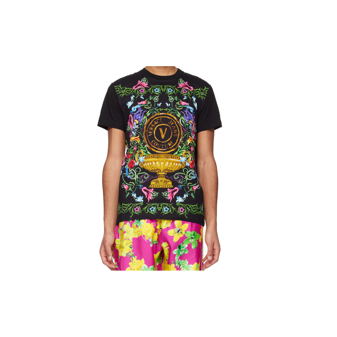 VERSACE JEANS COUTURE V-EMBLEM GARDEN T-SHIRT