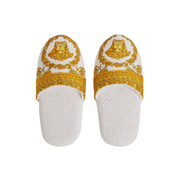 I ♡ BAROQUE SLIPPERS WHITE/GOLD