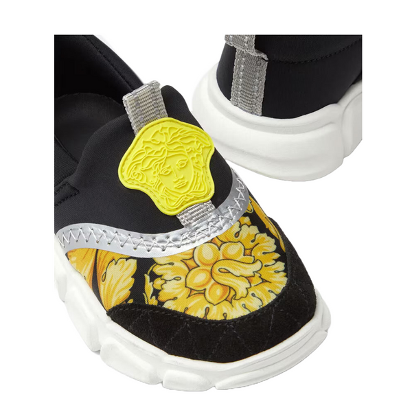 VERSACE BAROCCO MEDUSA BABY SNEAKERS BLACK/GOLD