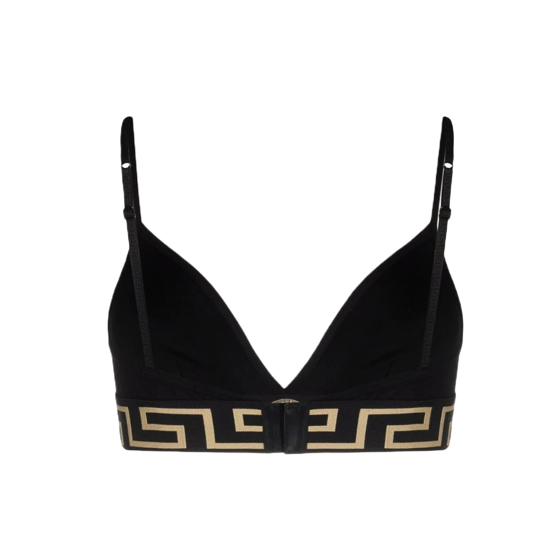 VERSACE GRECA BORDER BRALETTE BLACK