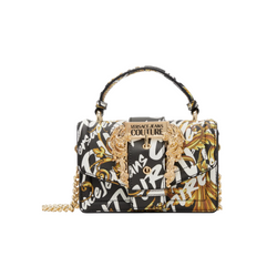 VERSACE JEANS COUTURE BAROQUE BUCKLE ALL OVER PRINT CROSSBODY